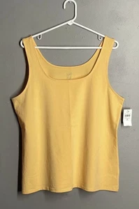 J Jill perfektes Tanktop Gr. 2X Baumwollmischung Cantaloupe Pfirsich U-Ausschnitt Kapsel - Bild 1 von 7