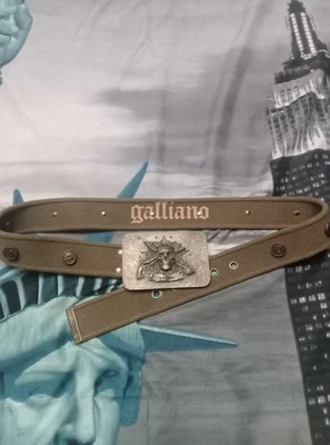 VINTAGE JOHN GALLIANO CROSSBONES PIRATE SKULL  BELT - Image 1 of 4