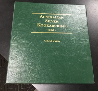 Colección Australian Silver Kookaburra 1990-2007 - Álbum de 18 monedas lingotes Foto 1 de 4