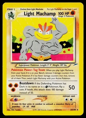 Light Machamp 025/105 Neo Destiny Rare - Image 1 of 2