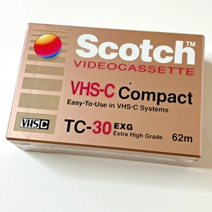 Cassette de video compacto Scotch TC-30 EXG extra alto grado VHS-C 62 minutos - Imagen 1 de 4