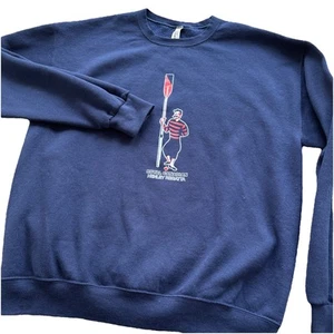 Sudadera Henley Royal Regatta Azul Marino Gráfico Canadiense Para Hombre Grande Cuello Redondo - Imagen 1 de 13