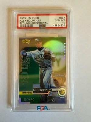 Alex Rodriguez 1999  Upper Deck Ionix Techno Reciprocal #58/100 PSA 10 - Image 1 of 2