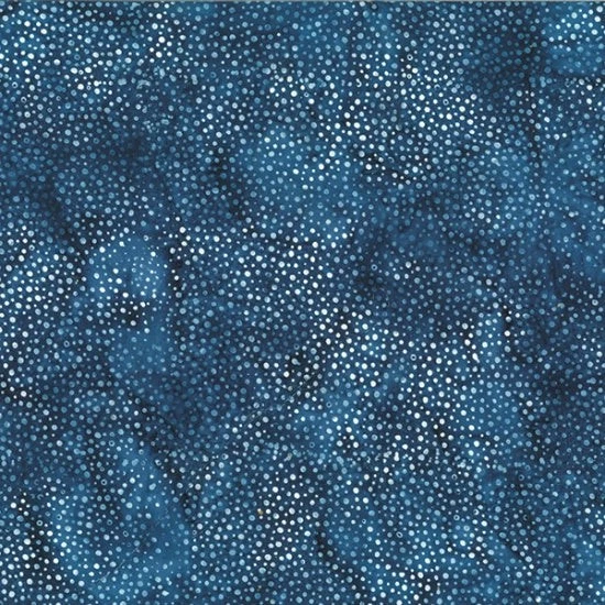 Indigo Dots 44" batik by Hoffman, 885-68, 885 Dot Batiks - Image 1 of 1