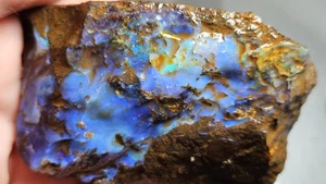 Boulder Opal Rough Specimen Purple Crystal Opal Koroit Lapidary 116 Gram 580 Cts - Bild 1 von 12