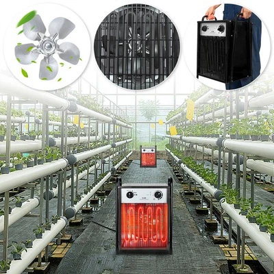 9KW Bauheizer Elektroheizung Heizluefter Bauheizer Heizgebläse für Baustellen - Bild 1 von 4