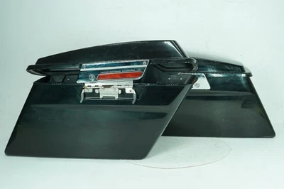 2008 Harley Touring FLHT Electra Glide OEM Left Right Saddlebags Luggage NOKey - Image 1 of 4