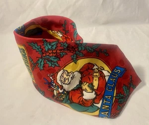 Addiction Mens Classic Vintage Christmas Santa Claus 100% Silk Tie - Picture 1 of 8