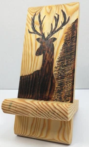 Wooden Desk Tabletop Phone Stand Holder, Cookbook, Unique Home or Kitchen Decor - Picture 1 of 5