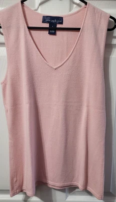 Camiseta sin mangas estilo Susan Graver rosa cuello en V talla pequeña Foto 1 de 4