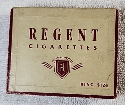 Cigarro Regent vintage caixa vazia marca americana segunda guerra mundial Riggo tabaco Nova York EUA - Imagem 1 de 4
