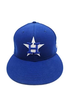 Houston Astros New Era 5950 Fitted Hat Blue With White Star Size 7.5 - Picture 1 of 7
