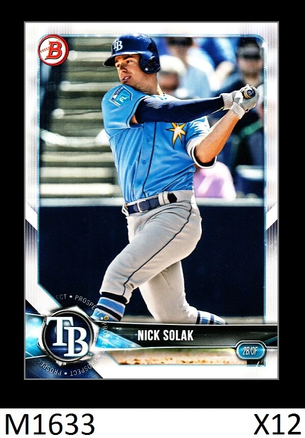 1-2018 BOWMAN DRAFT BASE NICK SOLAK RANGERS #BDC-46 QTY AVAILABLE - Image 1 of 1