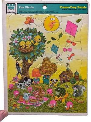 Vintage Whitman "Fun Picnic" 1974 Frame-Tray Puzzle - Image 1 of 2