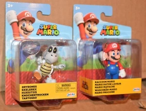 2024 Super Mario DRYBONES & RACCOON MARIO 2,5" Inch Jakks Figur NEU - Bild 1 von 4