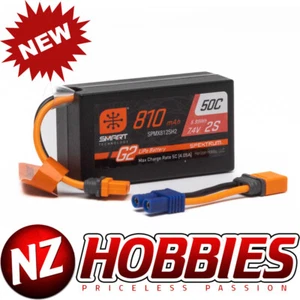 SPEKTRUM 7.4V 810mAh 2S Smart G2 50C LiPo: IC2 # SPMX812SH2 - Picture 1 of 2