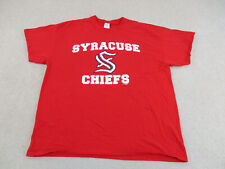 Syracuse Chiefs Shirt Adult Extra Large Red Minors Baseball Cotton Mens A54 