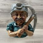 Vintage "Toby Mug" Miner W/ Pickaxe By Artmark Portugal Ceramic Mug 5.5?