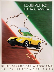 Affiche originale, raid, Louis Vuitton Classic Toscane, course automobile, Italie, 1995 - Photo 1/5