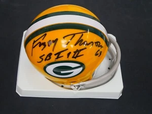 FUZZY THURSTON SIGNED RIDDELL MINI THROWBACK HELMET INSCRIBED "SBI & II" PSA COA - Picture 1 of 2