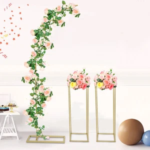 Soporte de arco de globo y 2 soportes de flores soporte de fondo de arco para fiestas - Imagen 1 de 21