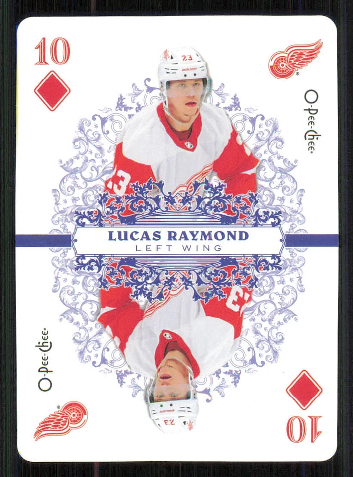 2022-23 O-Pee-Chee Playing Cards #10DIAMONDS Lucas Raymond - Image 1 of 2