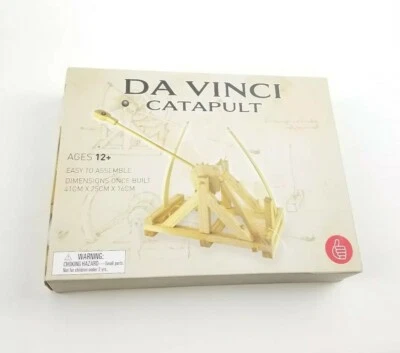 Thumbs Up Da Vinci Catapult Wood Model Kit New Sealed Working Fires Clay Balls - Image 1 of 3