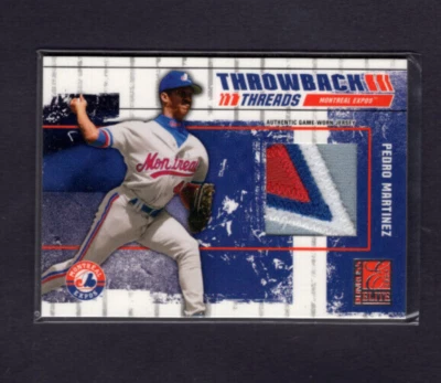 Donruss Elite 2003 hilos retroactivos parche de 4 colores #15 exposiciones Pedro Martinez #/25 Foto 1 de 2