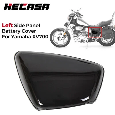 For Yamaha XV700 750 1000 1100 Virago 84-up Black Left Side Panel Battery Cover Foto 1 de 4