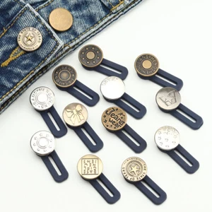1/5Pcs Retractable Button Pants Waist Extender Adjustable Trouser Metal Buttons - Picture 1 of 45