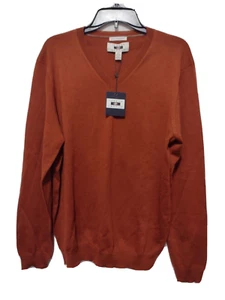 Neu mit Etikett Joseph Abboud Herren XL Merinowolle Pullover Rost - Bild 1 von 6