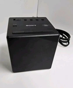 Tested Sony ICF-C1 AM/FM Desktop Alarm Clock Radio Black Digital Cube Free Ship - Picture 1 of 5