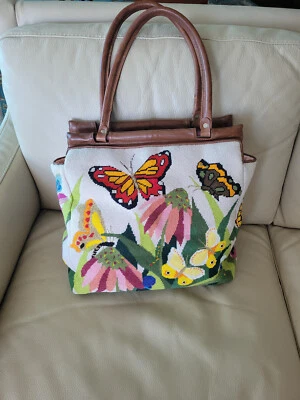 Completed Needlepoint  Bag Perfect for Knitting- Handmade -Fully Lined - Image 1 of 4