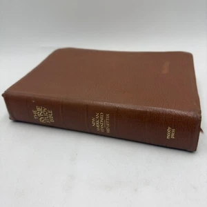 THE RYRIE STUDY BIBLE BROWN TOP GRAIN COWHIDE LEATHER Red Letter Moody 1978 - Picture 1 of 9