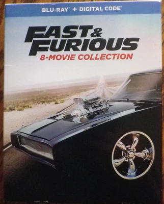 Fast & Furious: 8-Movie Collection (Blu-ray, 2017) - 9  Discs - LOOK - Image 1 of 2