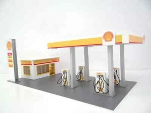 Gas station diorama model kit 1:43 scale Miniature petrol station Size 1/43 - Zdjęcie 1 z 12