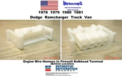 Dodge Ramcharger 1978 81 camioneta furgoneta motor arnés de cables terminal 2926258 MoPar EE. UU. Foto 1 de 2