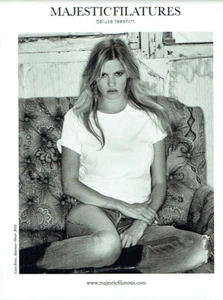 publicité Advertising 0421 2018  MajesticFilatures  deluxe Teeshirt Lara Stone - Picture 1 of 1
