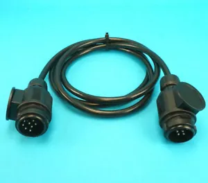 2 Metre Trailer Connection Lead fitted with 2 x 8 Pin Plugs for 13 Pin Sockets - Picture 1 of 1