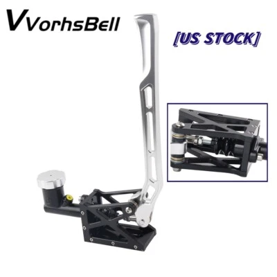 Silver Aluminum Racing Vertical Handbrake Oil Hydraulic Drift E-Brake Universal - Image 1 of 4