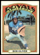 1972 TOPPS BOB OLIVER 57 EX BASEBALL KANSAS CITY ROYALS