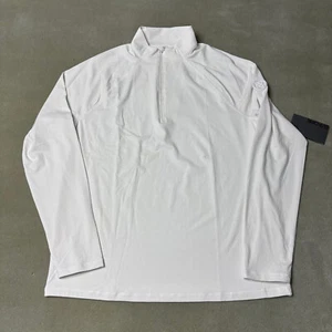 G/FORE Pullover Herren Medium weiß Midlayer 1/4 Reißverschluss Stretch Golf Performance neu mit Etikett - Bild 1 von 8