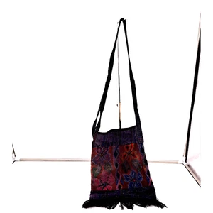 NEU The Collection Royal kleine Hippie Gobelin Fransen Crossbody Riemen Reißverschluss Tasche - Bild 1 von 9