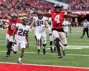 Foto firmada de fútbol americano de Curtis Samuel Ohio State Buckeyes 8X10 Rp Michigan Win - Imagen 1 de 1