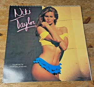 1994 Niki Taylor Calendar Vintage Pinup Swimsuit Fashion Model Sexy Supermodel - Picture 1 of 7