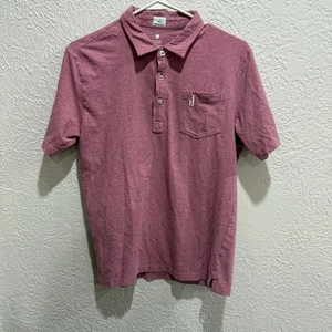 Johnnie O Shirt Jungen Größe 14 Rot Kurzarm Polo Hangin' Out Tasche Stickerei - Bild 1 von 4