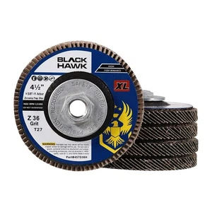 Discos de aleta de circonio de alta densidad muelas abrasivas Jumbo XL tipo 27, 4,5" x 5/8... - Imagen 1 de 4