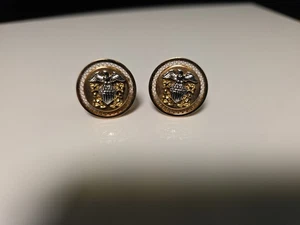 Vintage WWII Sterlingsilber und Gold gefüllt Marine Manschettenknöpfe  - Bild 1 von 4