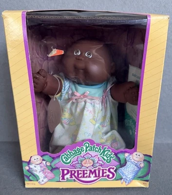 VINTAGE 1991 CABBAGE PATCH KIDS Preemies Doll in BOX African American - Image 1 of 4