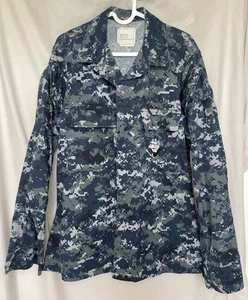 Vintage US Navy Blouse Small/Regular Blue Green Digital Camouflage - Picture 1 of 10